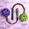 Medium Hol-ee Roller Bungee Toy purple and green