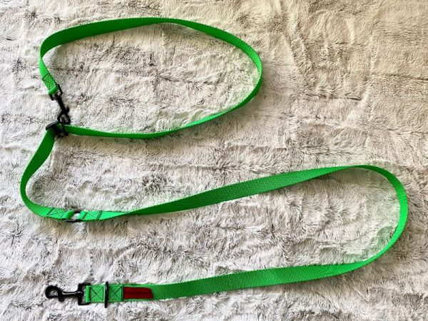 1" Hands Free Dog Leash- Solid color green