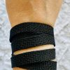 1/2” Adjustable Wrap Bracelet black front