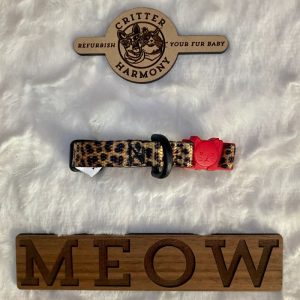 1/2" Breakaway Collar Cat cheetah print